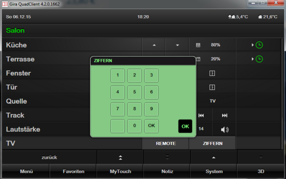 QuadClient2: Fernbedienung